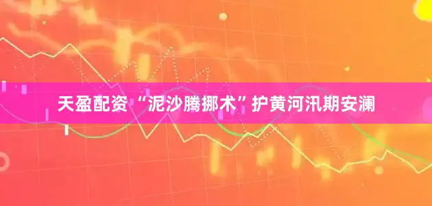天盈配资 “泥沙腾挪术”护黄河汛期安澜