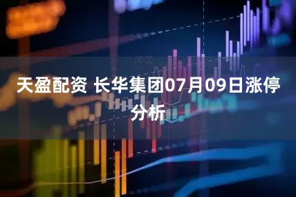 天盈配资 长华集团07月09日涨停分析